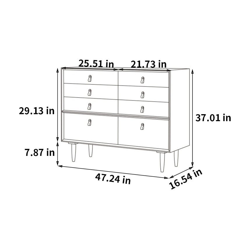 Armoire de rangement à tiroir de conception asymétrique