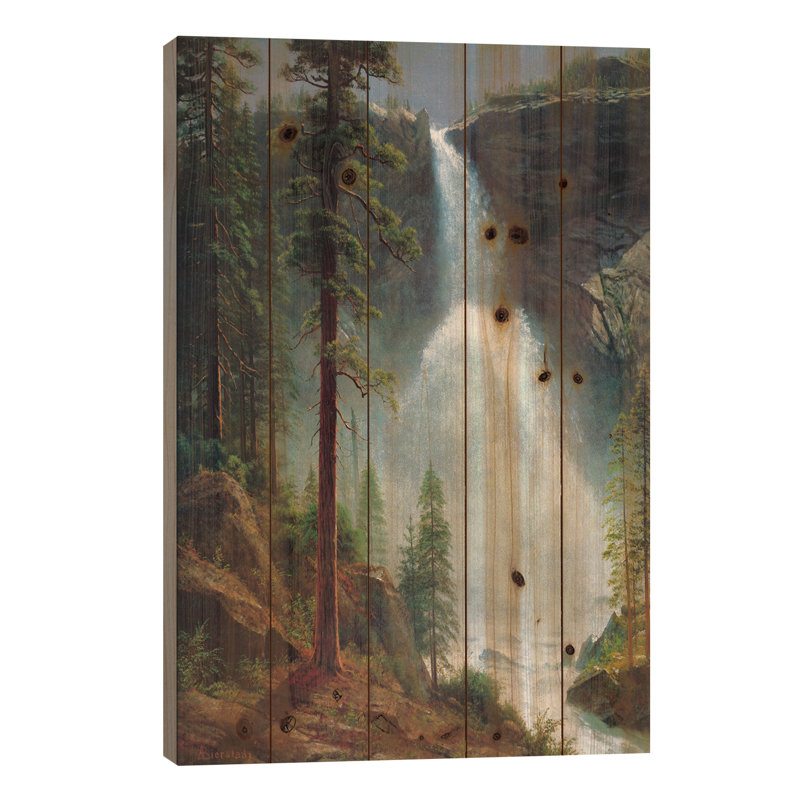 " Nevada Falls " by Albert Bierstadt, 18" W x 26" H