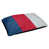 Bleu marine / rouge / argent