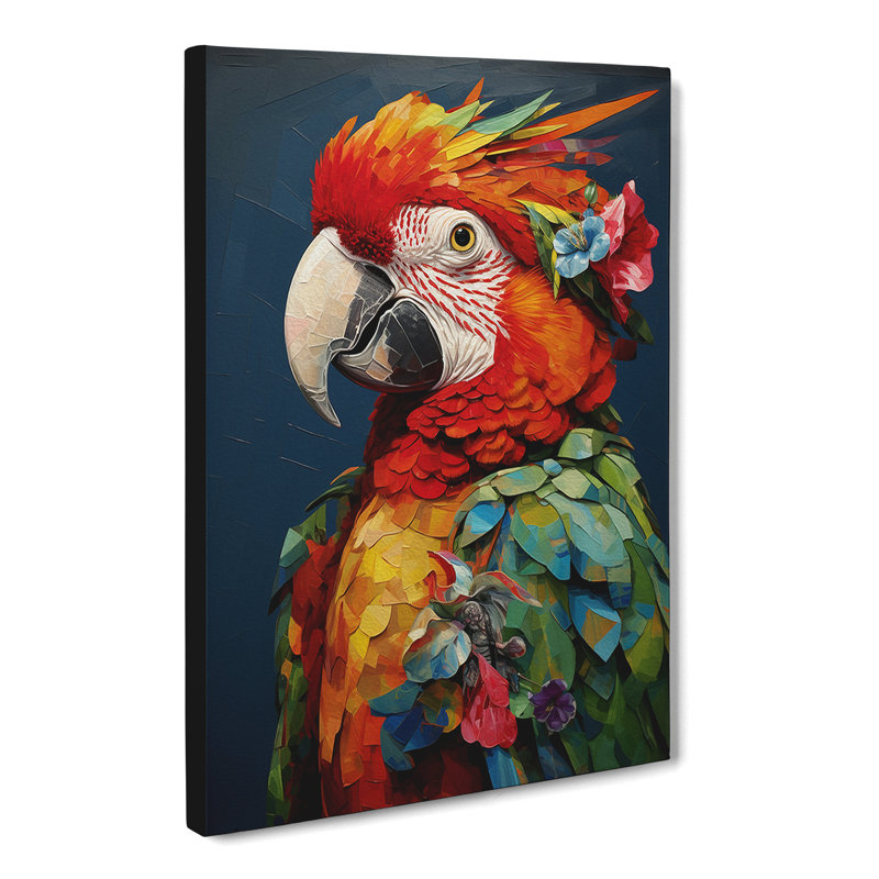 Parrot Dadaism - No Frame Print, 76cm H x 50cm W x 3cm D