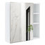 Une armoire à miroir en MDF blanc, un miroir de salle de bain, une armoire à miroir en MDF et un miroir de salle de bain mural séparé pour le rangement et pour économiser de l'espace. W1151135030