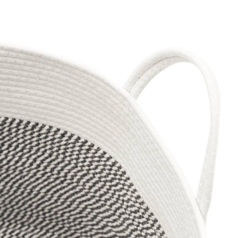 House Of Hampton Fabric Decorative Basket, Grey/White