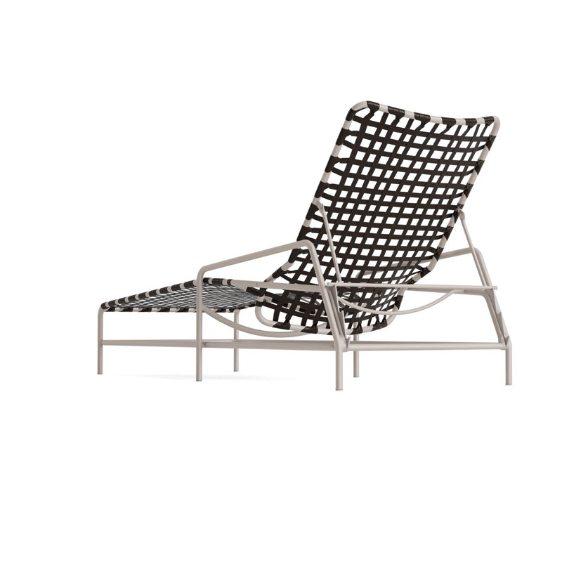 Kantan Outdoor Chaise Lounge, Coffee/Dove Smooth