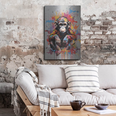 Colourful Monkey' by Andreas Magnusson Metal Wall Art, 24" x 36"
