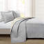 Ensemble de courtepointe réversible en microfibre gris / beige 3 pièces-366696766