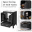 Meuble-lavabo noir 24 po avec lavabo sous comptoir, rangement à fermeture en douceur-334244191-334244186