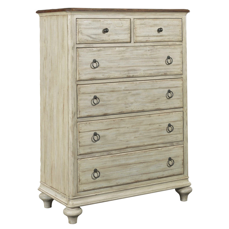 Commode en bois massif 6 tiroirs Krumholz