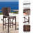 Outdoor Bar Set For Patio 3Pcs Bar Table And Wicker Chairs Set For Outside Balcony