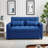 Eiri 55'' Wide Convertible Velvet Sleeper Square Arm Sofa Bed with Reclining Backrest and 2 Throw Pillows-1111629077