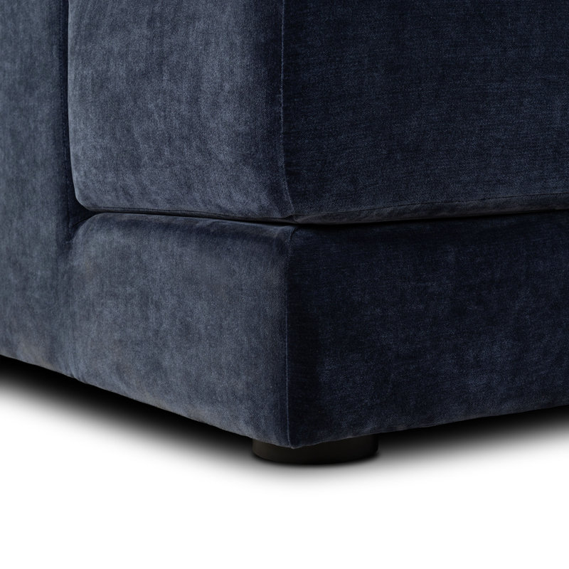 Canapé modulaire en velours chenille 122 po Marcel Mystic, Orienté à gauche (vu de face)