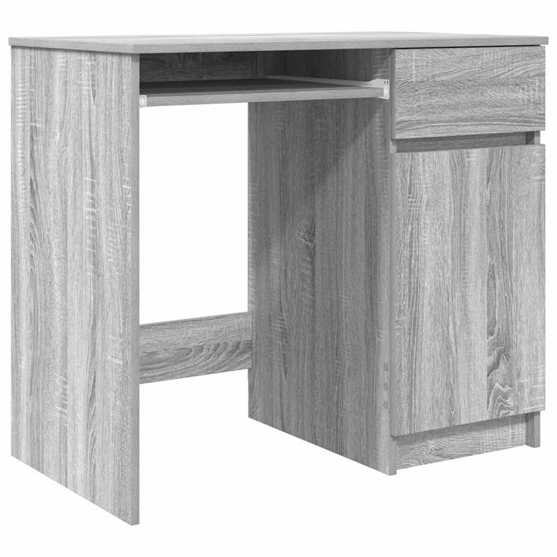Desk Sonoma 86X49x76 Cm Engineered Wood, Grey Sonoma