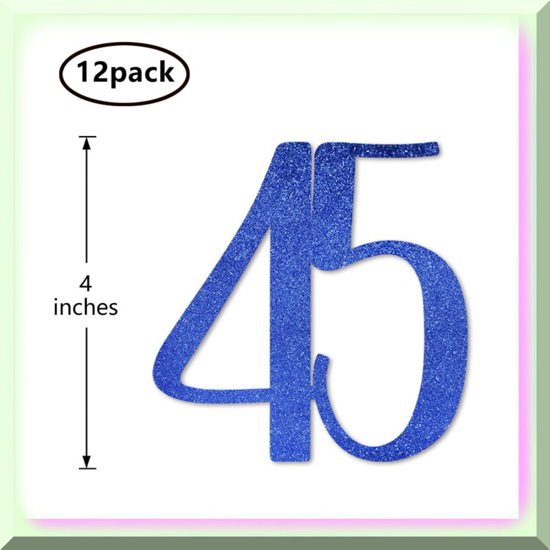 Blue 30th Birthday Banner, Glitter Paper, 117-inch