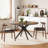 47.2" Solid Wood Round Dining Kitchen Table For 4-6 People With Intersecting Pedestal Base-98405875-98405879