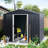 8Ft X 6Ft Metal Storage Shed In Black, Galvanized Iron Construction For Longevity, Punched Vents, Sliding Door With Padlock, Easy Assembly Process Build Strength, Air Method-123403648-123403653