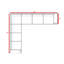 Ensemble pour 6 personnes avec 15 coussins, canapé modulaire 9 pièces, conception modulaire, structure résistante aux intempéries, coussins lavables à la machine, antirouille, housse antirouille