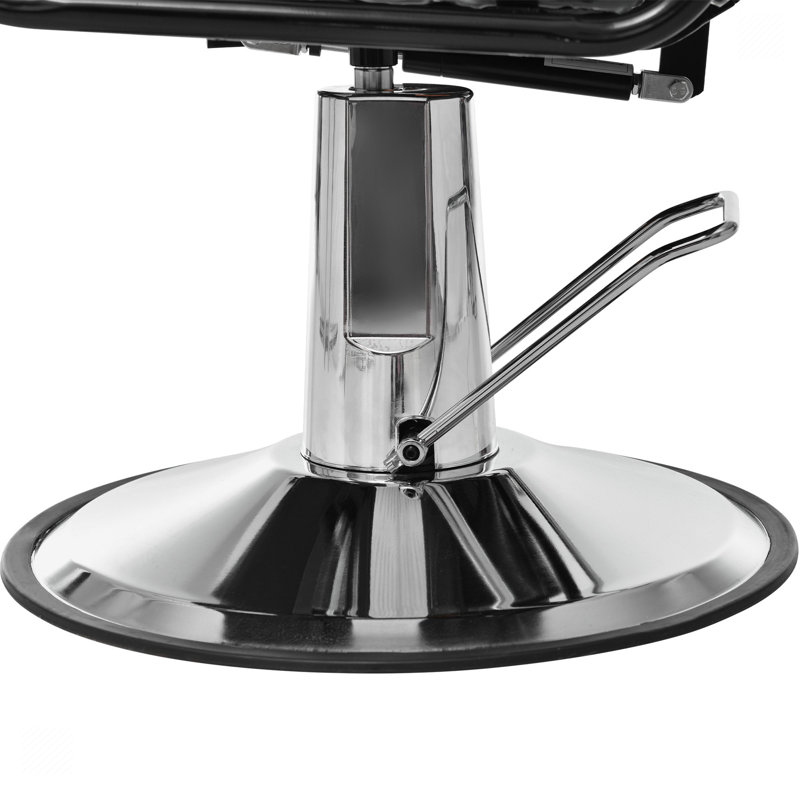Fauteuil de coiffeur inclinable Gulnur Deluxe avec pompe robuste pour salon de beauté, Vert foncé