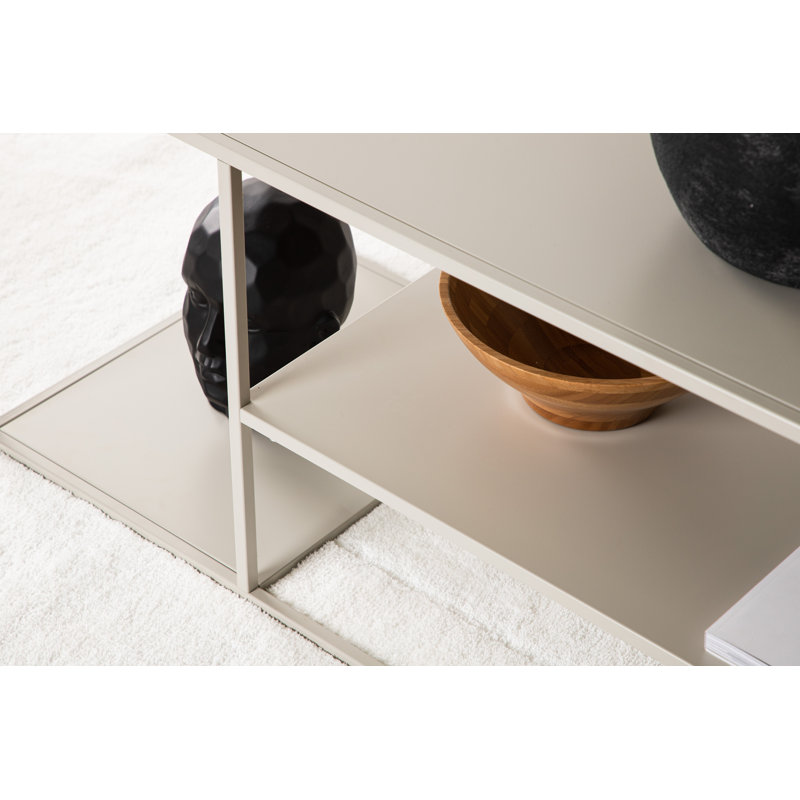Febiya Frame Coffee Table with Storage, Beige