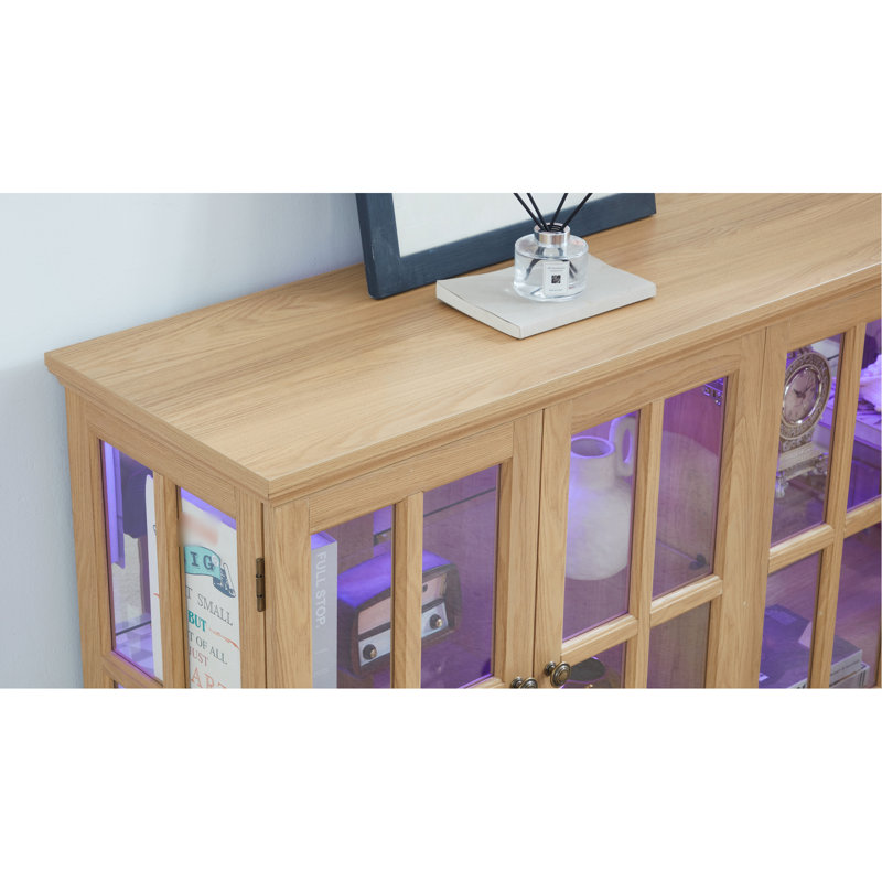 Armoire gracieuse avec lumières à DEL et tablettes réglables pour objets de collection