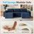86.6" Cloud Modular Sectional Sofa with 2 Ottomans & 3 Cushions, L-Shaped Deep Seat Couches for Living Room, Modern Jute Fabric Upholstered Sofa, No Assembly Required!-297703371-276413371