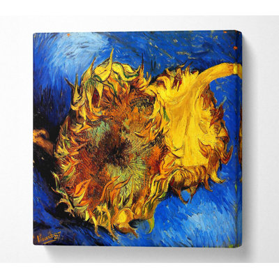 Van Gogh Two Cut Sunflowers 3 - Wrapped Canvas Print