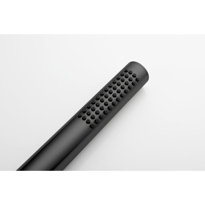 59-inch Hose Shower With 28-inch Slide Bar - Adjustable Height Head Nozzles Stainless Steel Matte Black Design Handheld Adjustable, Look