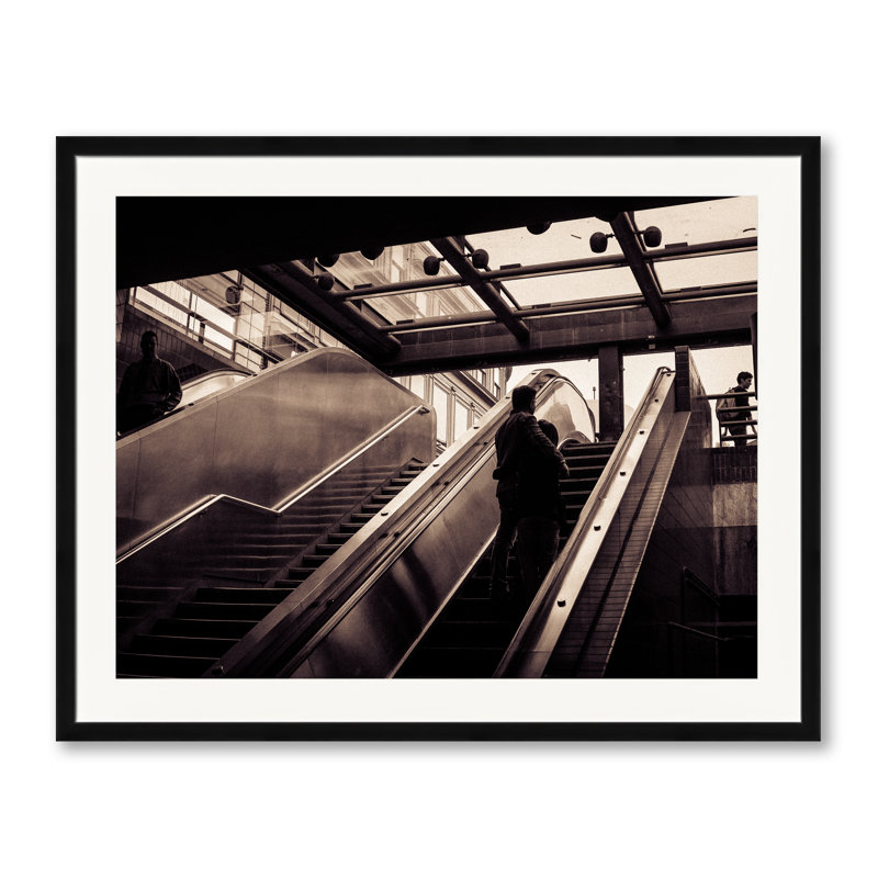 Up To The City Print by Alan Scherer, Black Framed Paper, 24" H x 30" W