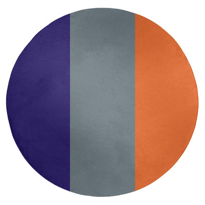 Tapis à rayures mauve/gris/orange