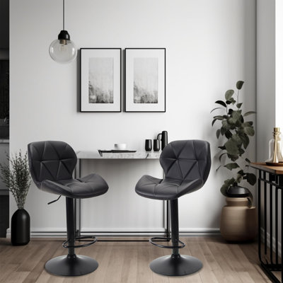 Adjustable Height Counter Stool with Metal Frame