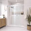 Porte de douche coulissante double sans cadre en chrome avec verre transparent 3/8 po Catalyst l 62 po x H 76 po-96391549-133866115
