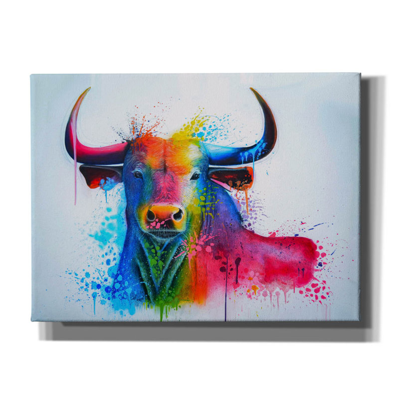«Epic Graffiti» «Bull Splash Colors» par Ivan Negrete, H 12 po x l 16 po x P 0,75 po