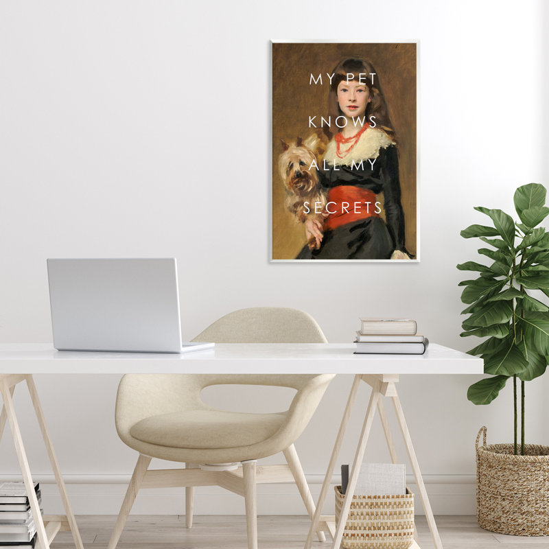 Plaque murale My My Knows All My Secrets, design par Corinne Haig, H 19 po x l 13 po