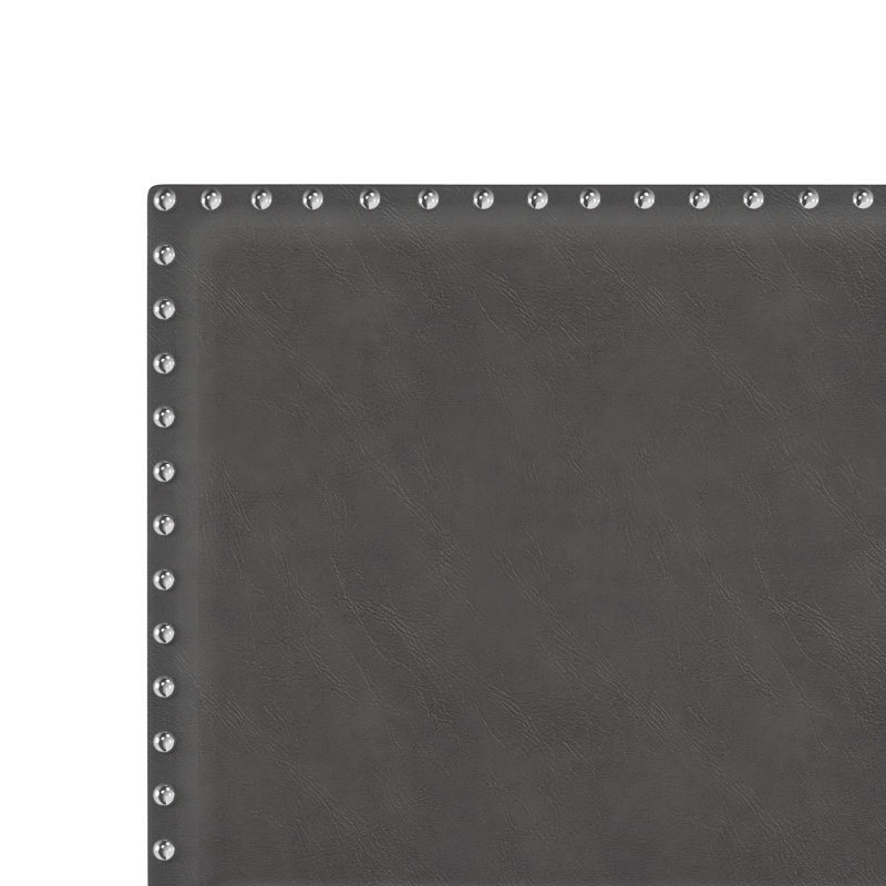 Lit plateforme tapissier Takengon, Grand, Gris anthracite