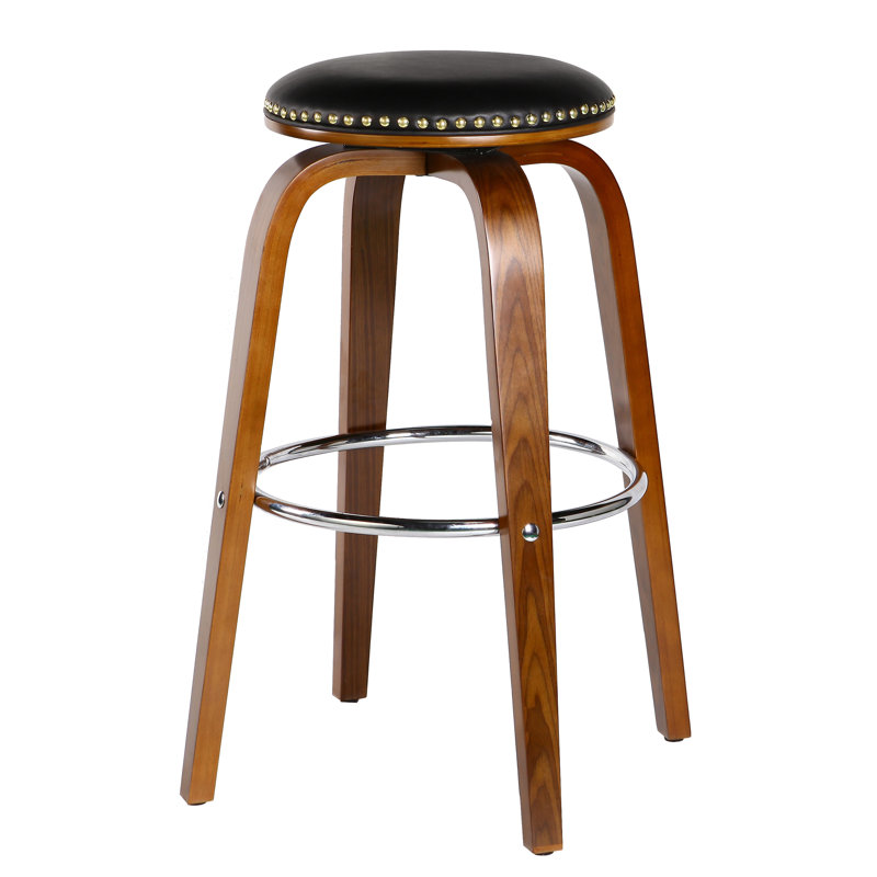 Tabouret de bar rotatif 30 po Kimberly, Polyuréthane - noir