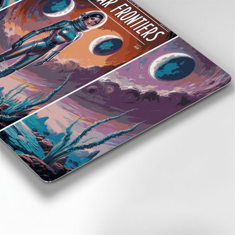 Art mural en métal mauve, Space Pulp, H 240 po x l 288 po x P 0,05 po