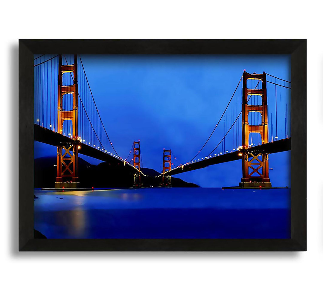 Gerahmtes Leinwandbild San Francisco Bridge Twins Hue