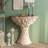Brown+White Solid Wood Console Table