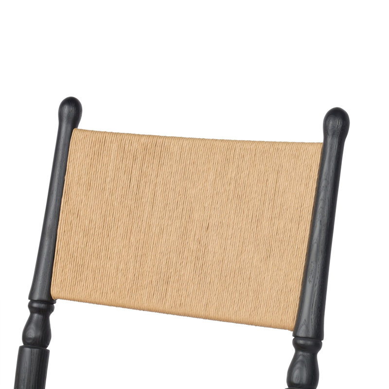 Fayth Bar Stool, Counter Stool (25.5" Seat Height), Stained Black Ash