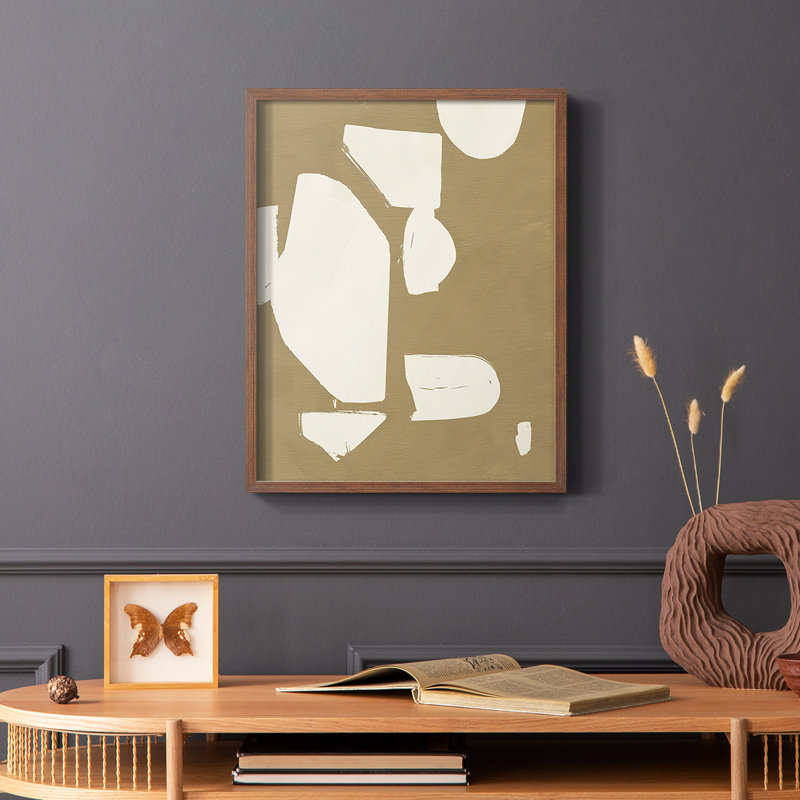 Chunky Abstract II, reproduction encadrée - bois massif, Brun, H 28 po x l 22 po
