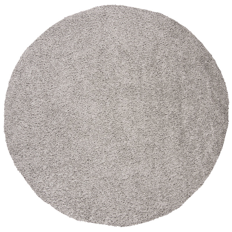 Tapis de couleur unie à poils longs Schwanke Performance, Rond 5 pi