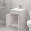 The Antique White Bathroom Vanity Base Is Self-Assembly Compatible And Exudes Elegance.