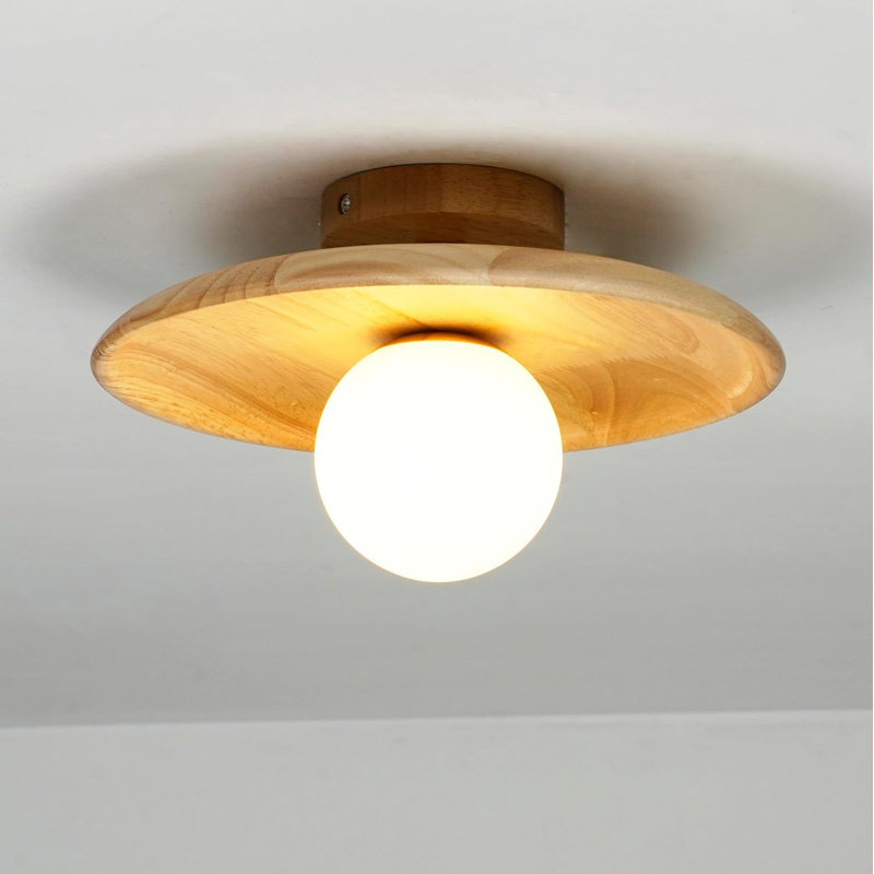Wood Semi-Flush Mount