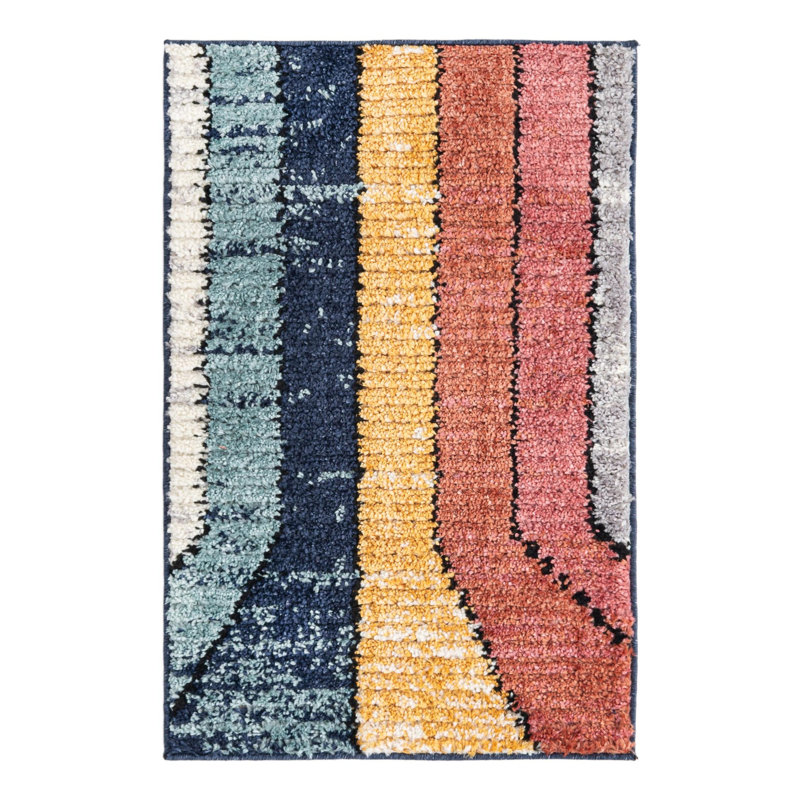 Abrams Geometric Polyester Rug, Rectangle 2' x 3'