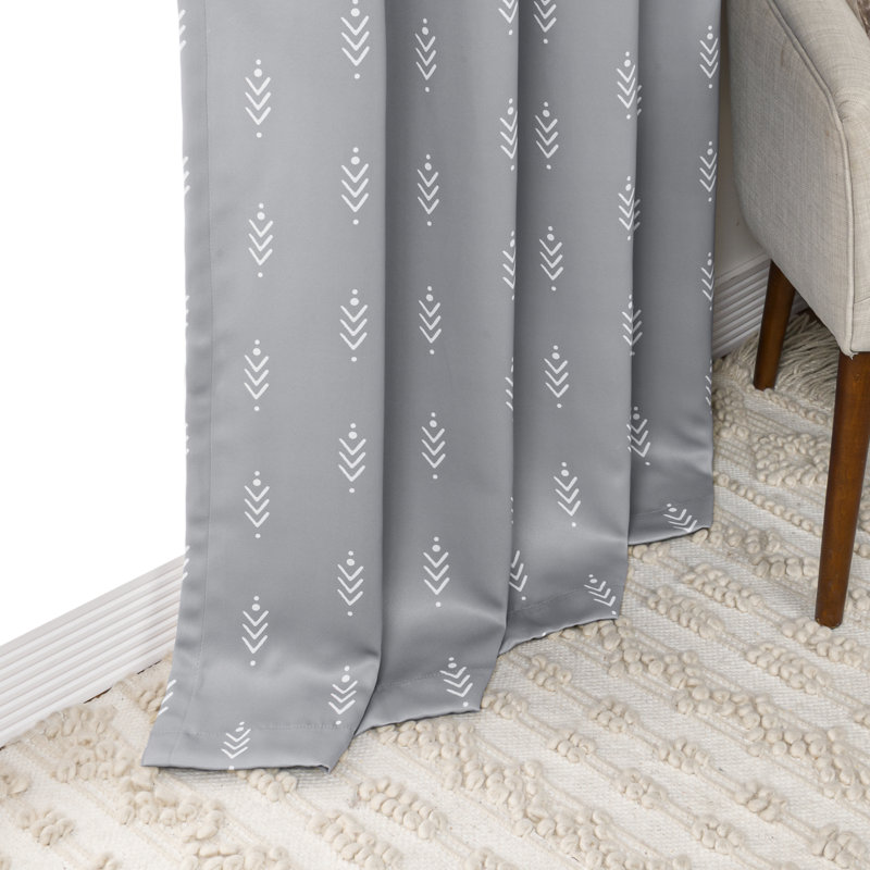 Yountville Thermal Room Darkening Curtain Panels, 52" W x 96" L, Gray