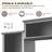 4 Piece Wall Unit Tv Stand With Bookshelf, Modern Tv Console Table With Led Lights, Large Entertainment Center With Open Shelves For Tvs Up To 65", Living Room Wine Cabinet Display Cabinet-958340153