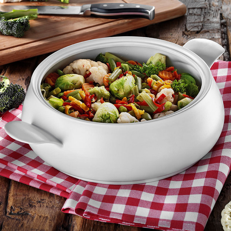 Hanah Home 2L 100% FIRE RESISTING PORCELAIN Standard Pot, 28 cm