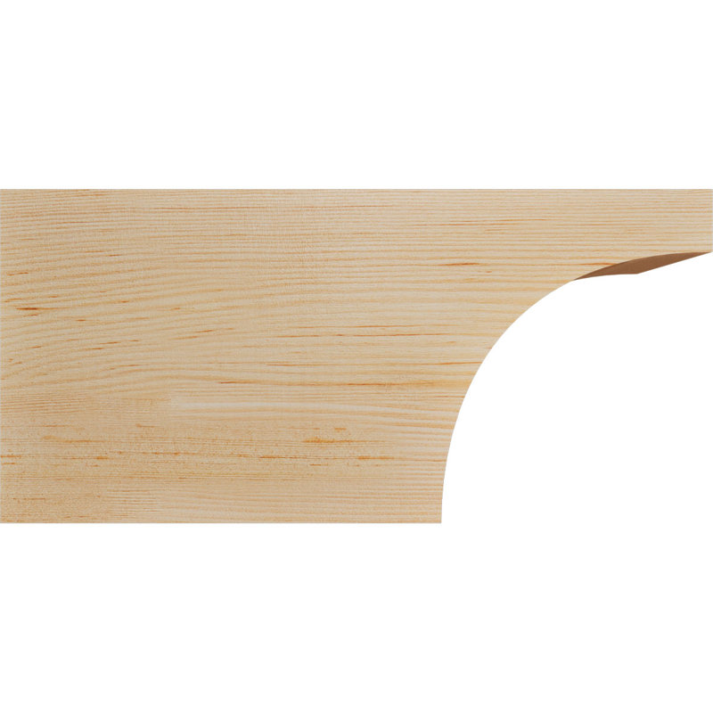 Queue de chevron lisse Huntington, Sapin de Douglas, 8"H x 3 1/2"W x 16"L