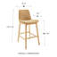 Tabouret de bar Amar en tissu et base en frêne naturel - ensemble de 1-2101338532
