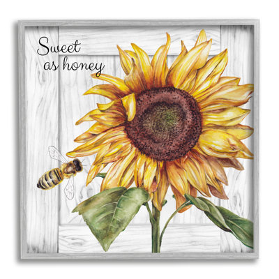 Sweet as Honey Sunflower Framed by Studio 731 rep. Levison Designs