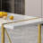 5-Piece Modern Rectangular High-Gloss Dining Set with Faux Leather Cantilever Chairs-89984108-85468451
