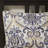6 Piece Reversible Quilt Set with Throw Pillows Navy/Tan Full/Queen